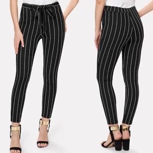 *New* Vertical Pinstriped Tapered Leg Pants